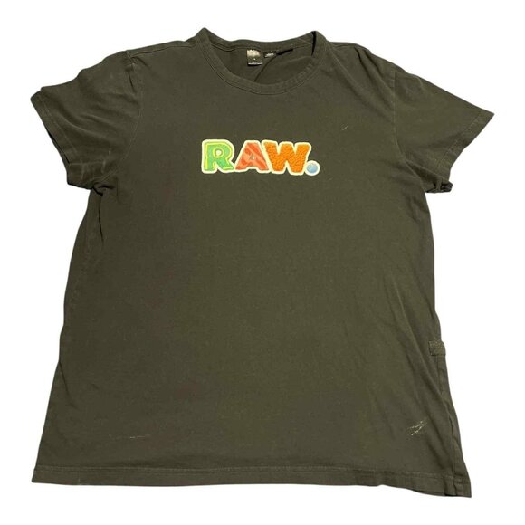 G-Star RAW Other - G-Star RAW Shirt Mens XL Black RAW Patch Graphic Tee Casual Cotton Bangladesh